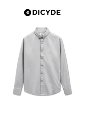 ao-so-mi-oxford-nam-dicyde-mau-ghi-slim-fit, vai-oxford-cotton-chong-nhan, ao-so-mi-nam-cong-so-co-button-down