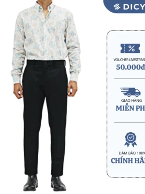 Áo sơ mi nam dài tay họa tiết DICYDE form slim fit chất liệu cotton cao cấp kiểu dáng thanh lịch, lịch sự