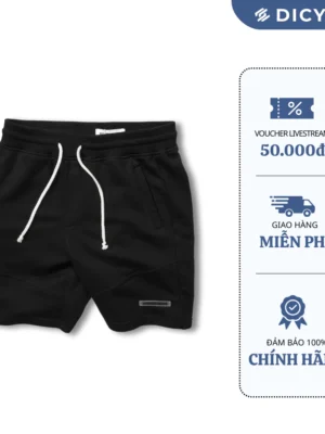 Quần Short Nỉ Da Cá DICYDE Cao Cấp - Form Slim Fit, Phối Chun, Thoáng Khí (Unisex)